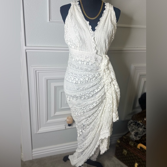 JUST BEE QUEEN
Tulum Ruched Crochet Midi Dress - Picture 16 of 17